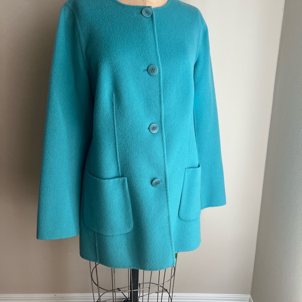 Talbots Turquoise Wool Blazer - Picture 4 of 8